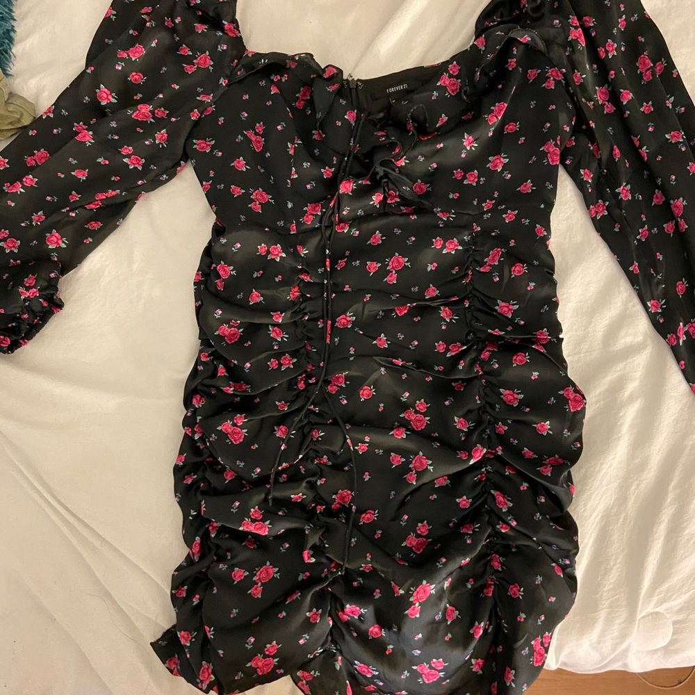 Forever21 Floral silk dress